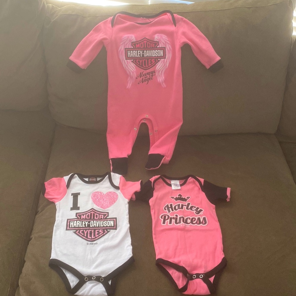 Harley Davidson baby girl bundle size 12 mo
